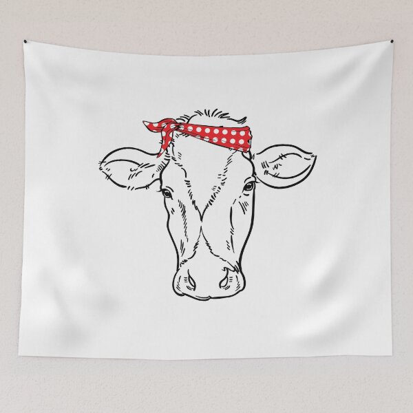 Item preview, Cow with red bandana designed and sold by PepaAnaRB.