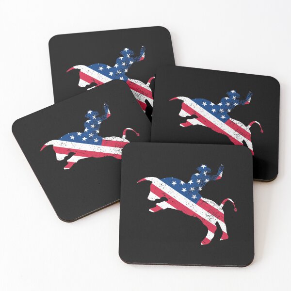 Item preview, Bull Rider with American Flag overlay designed and sold by Gold Wings Tees.
