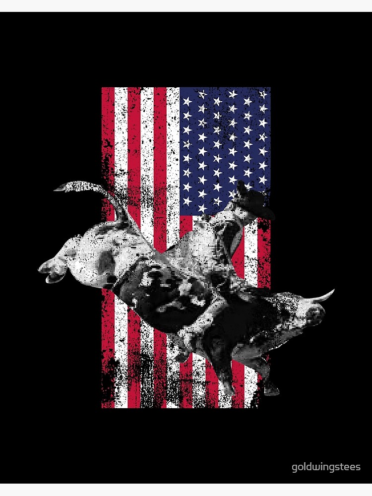 Rodeo Bull Rider Patriotic American Usa Flag For Cowboys Gift Trucker Hat