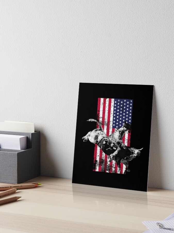 : Rodeo Bull Rider Patriotic Flag of Brazil Cowboys