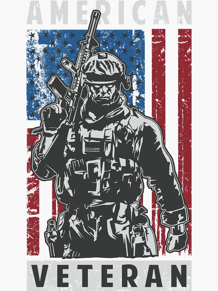 "American Veteran - USA ARMY" Sticker For Sale By Reflectionsart ...