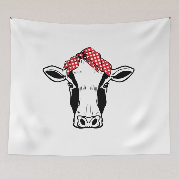 Item preview, Cow with red bandana designed and sold by PepaAnaRB.