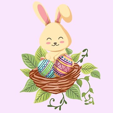 Artwork thumbnail, Easter Bunny Hiding In The Bird Nest™️ by TeelieTurner
