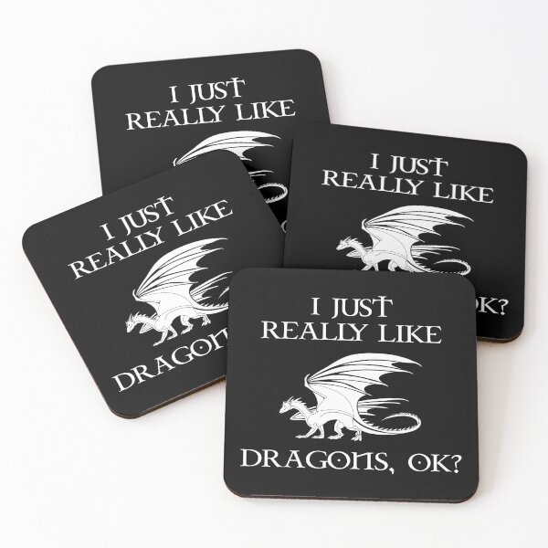 Item preview, I Just Really Like Dragons, OK? designed and sold by Cat Lady Designs.