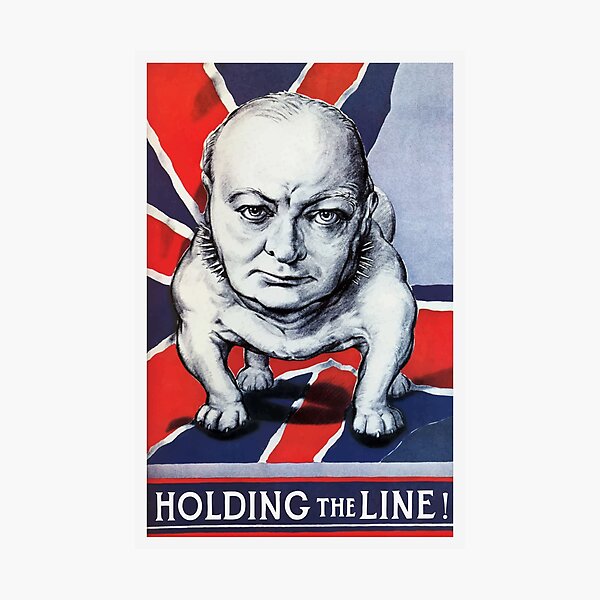 Artikel-Vorschau von Winston Churchill - Halten Sie die Linie!, designt und verkauft von warishellstore.