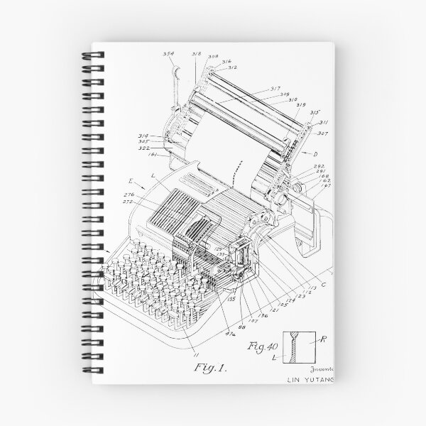 Item preview, Typewriter Diagram designed and sold by zyeuxo.