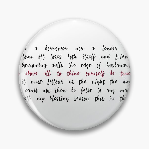 Item preview, Hamlet Polonius 'To Thine Ownself Be True' designed and sold by Sarah Lopez.