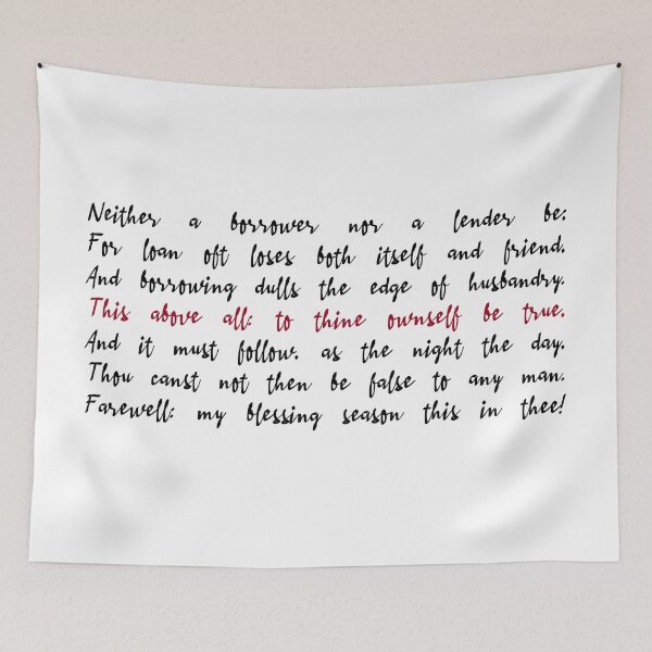 Item preview, Hamlet Polonius 'To Thine Ownself Be True' designed and sold by Sarah Lopez.