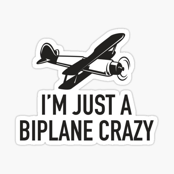 Crazy Plane Stickers Redbubble - roblox plane crazy biplane