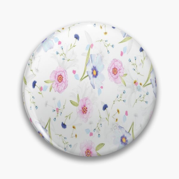 Item preview, Pink and blue Flower pattern designed and sold by Mirnamar.