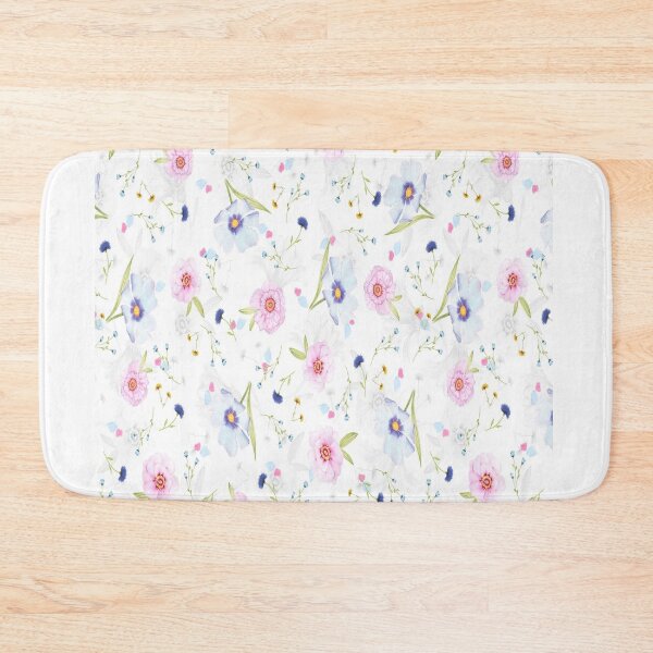 Item preview, Pink and blue Flower pattern designed and sold by Mirnamar.
