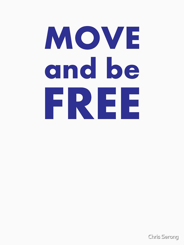 Thumbnail 3 of 3, Baseball ¾ Sleeve T-Shirt, Move and be Free designed and sold by ChrisSerong.
