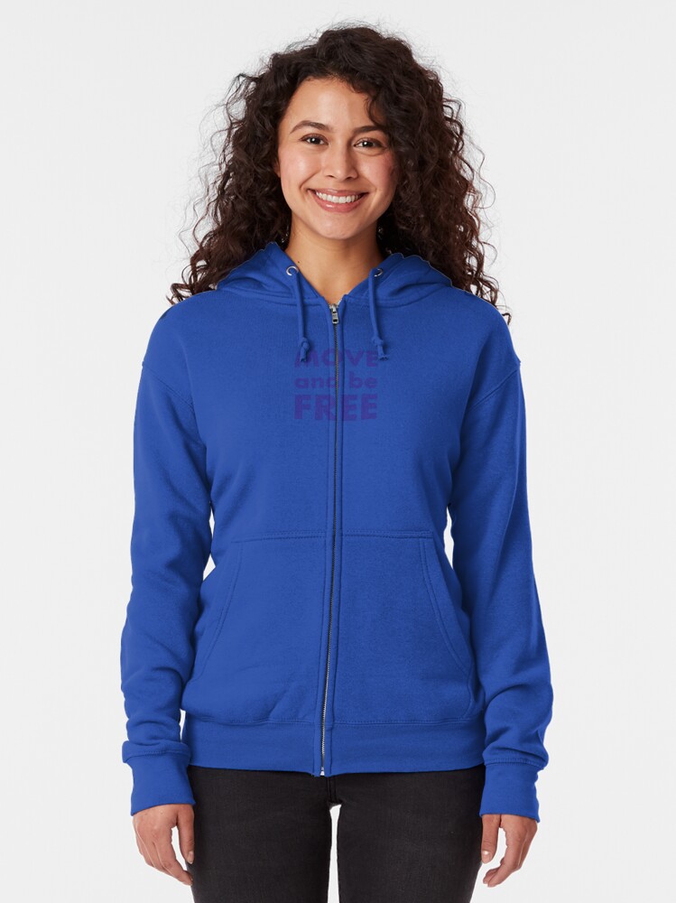 Thumbnail 2 of 5, Zipped Hoodie, Move and be Free designed and sold by ChrisSerong.