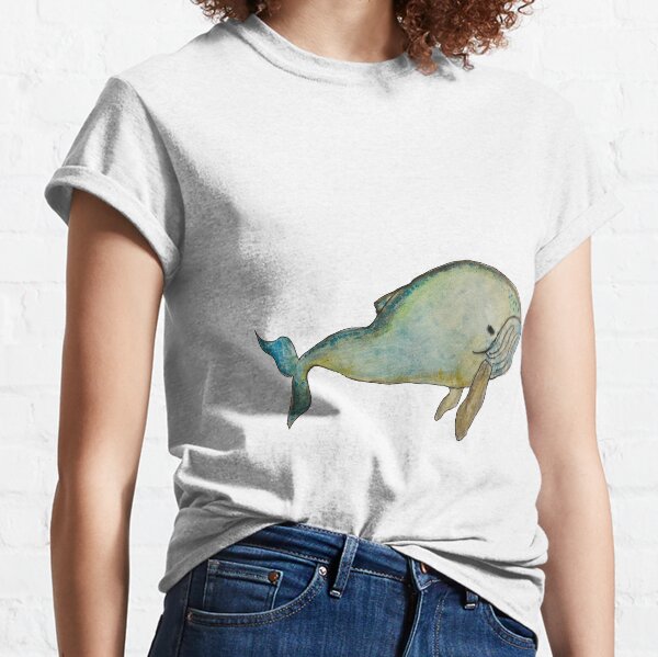 Cute watercolor Whale  Classic T-Shirt