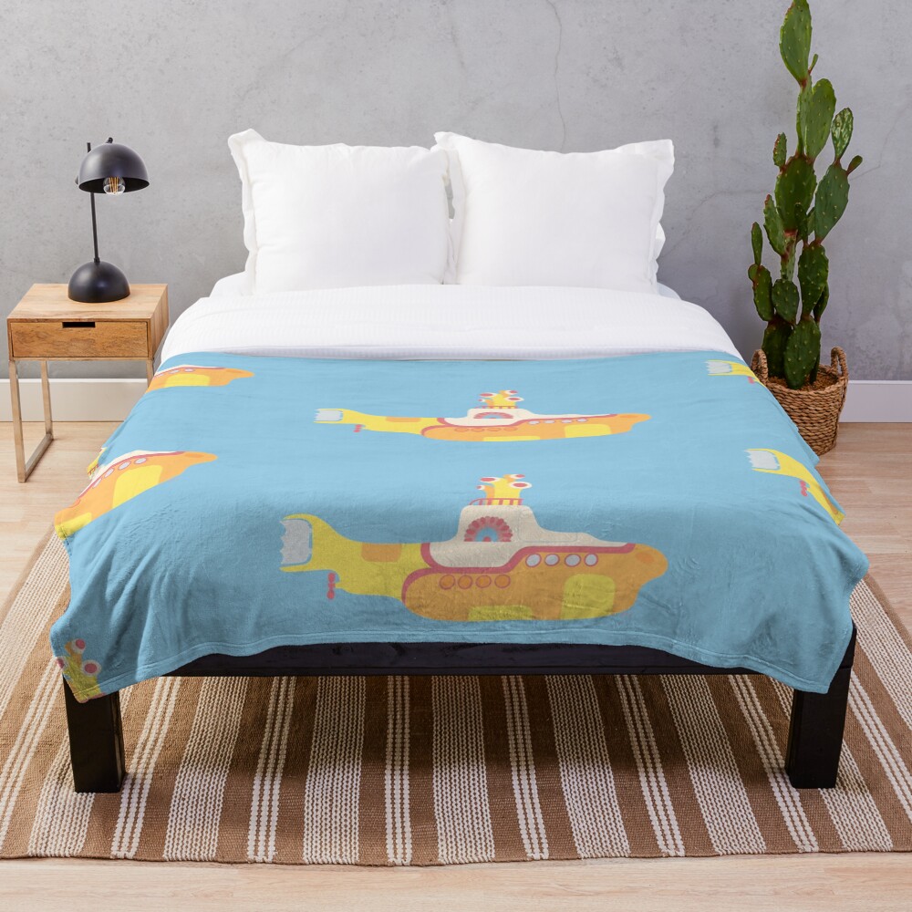 The Beatles Yellow Submarine Throw Blanket