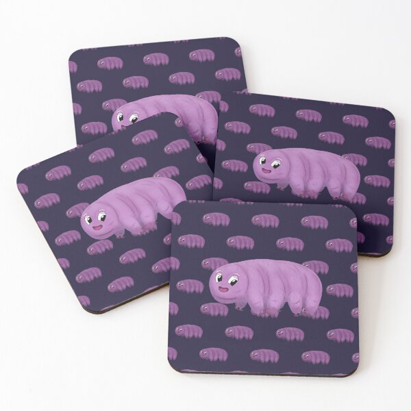 Item preview, Cartoon Waterbear or Tardigrade is walking Through Times. Illustration and pattern. designed and sold by GiorgioN.