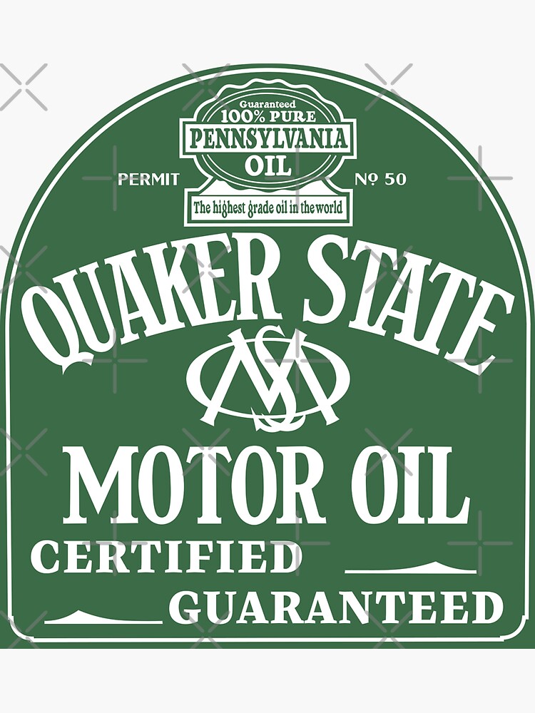 "Quaker State Motor Oil" Sticker for Sale by Bloxworth Redbubble
