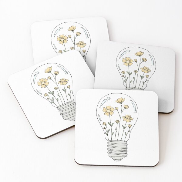 Item preview, Light Bulb with Yellow Flowers designed and sold by jamiemaher15.