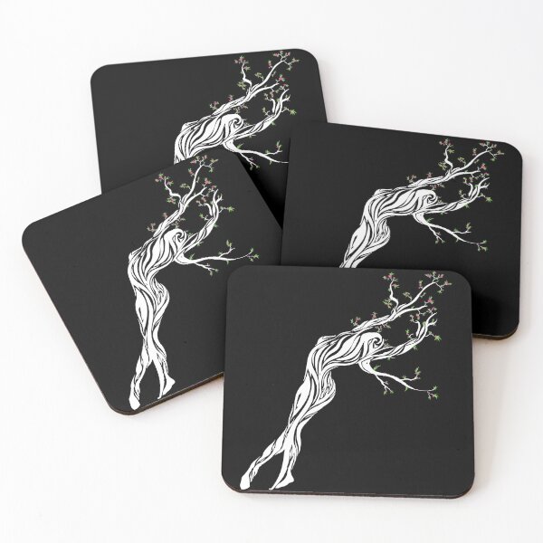 Item preview, Dancing Tree in spring, west white on black designed and sold by JLPeterson.