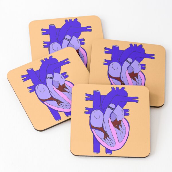 Item preview, Vaperwave heart inner-anatomy designed and sold by ArtOnCaffeine.