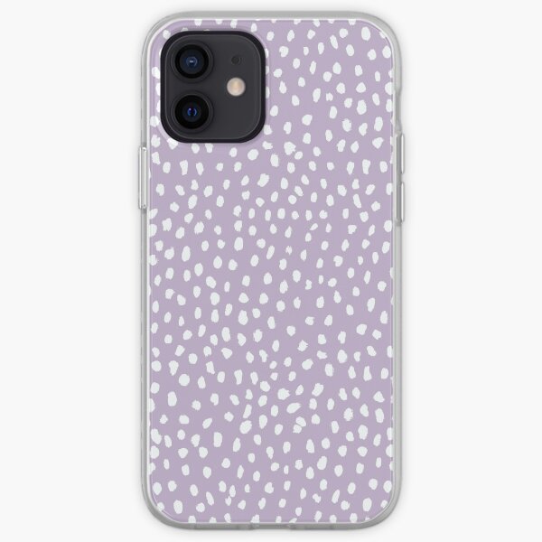 Lavender Dalmatian Print iPhone Soft Case