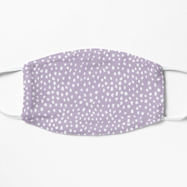 Lavender Dalmatian Print Flat Mask