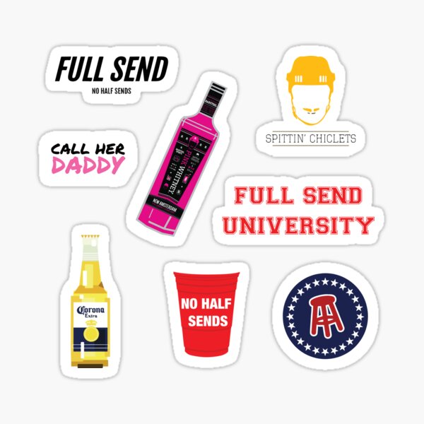 Full Send Barstool Sports Sticker Pack Sticker