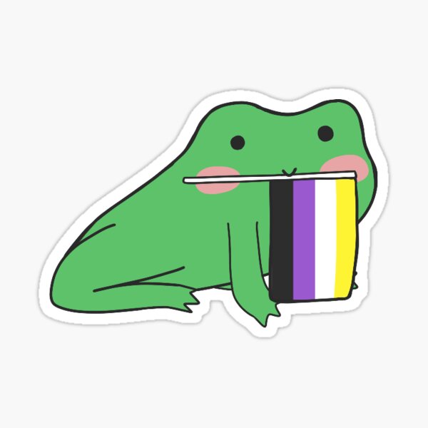 Non Binary Pride Frog Stickers | Redbubble