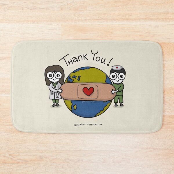 Item preview, Thank you Carers, Healthcare Workers, Heroes, Gratitude (Off-White) - mydoodlesateme designed and sold by mydoodlesateme.