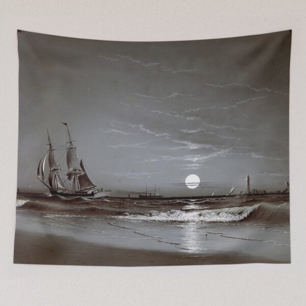 Item preview, Entrance to Harbor - Moonlight designed and sold by brushandframes.