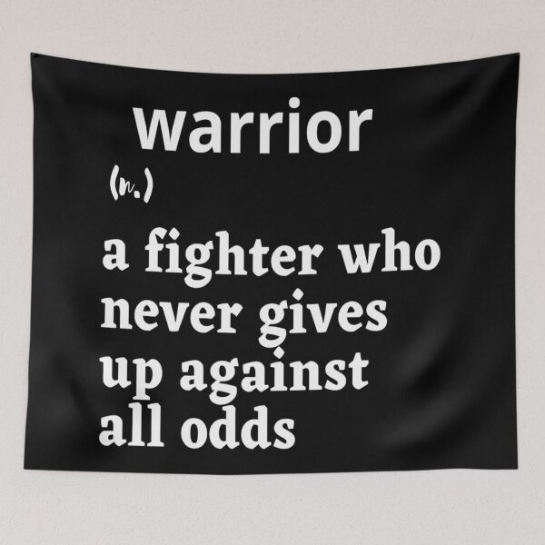 Item preview, Definition of a Warrior (Black Background) designed and sold by Obeyesse.