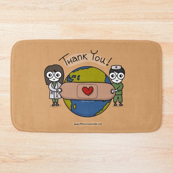 Item preview, Thank you Carers, Healthcare Workers, Heroes, Gratitude (Brown) - mydoodlesateme designed and sold by mydoodlesateme.