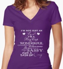 Not Just An Aunt- Purple Women's Fitted V-Neck T-Shirt