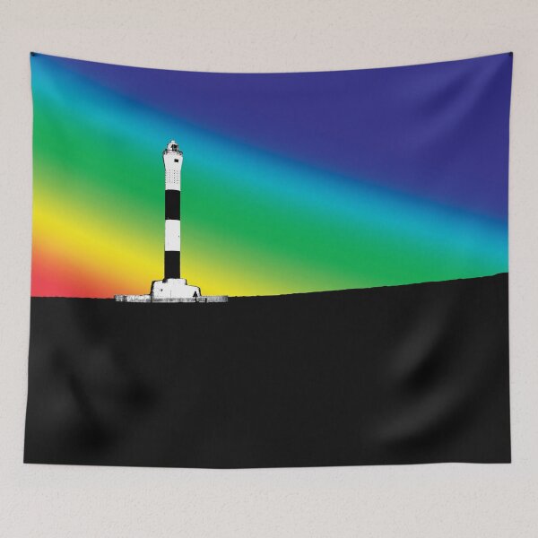 Item preview, Dungeness Lighthouse Number 5 - Rainbow Sky designed and sold by QuarterMoon.
