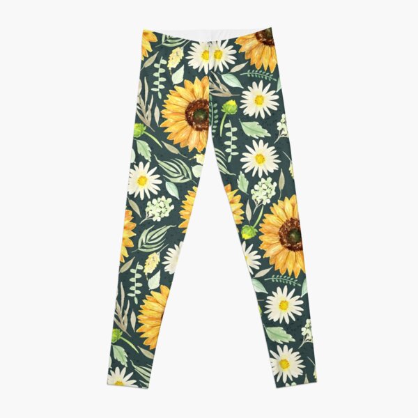 Sunflower Borzoi - Leggings with pockets — Art by Ashley Cirimeli