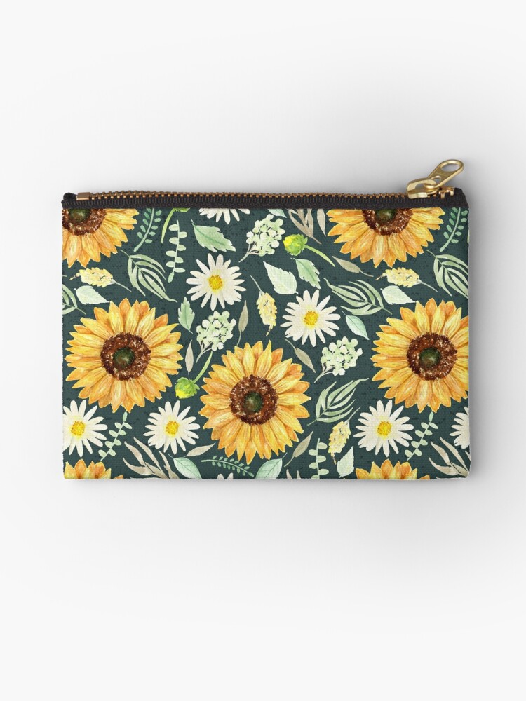 Yellow Daisies Zippered Wallet