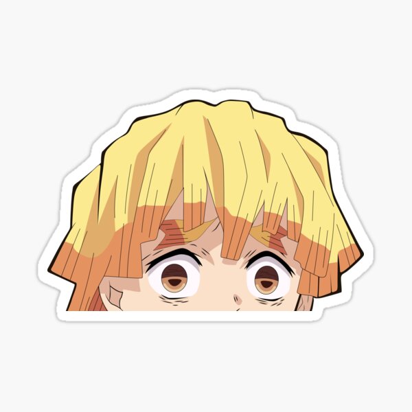 Zenitsu Agatsuma Peeker | Tueur de démons Sticker