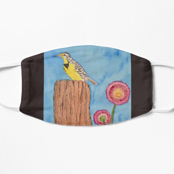 Meadowlark on a Fence Post Mask