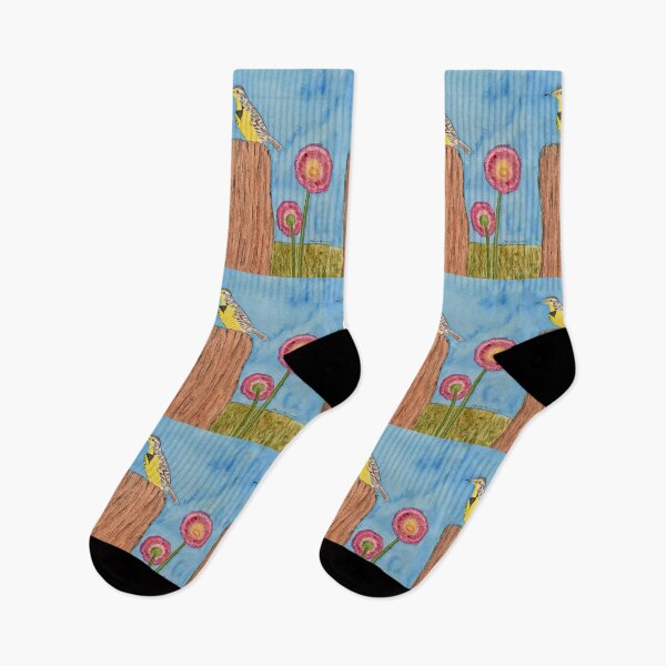 Item preview, Meadowlark on a Fence Post designed and sold by lisavonbiela.