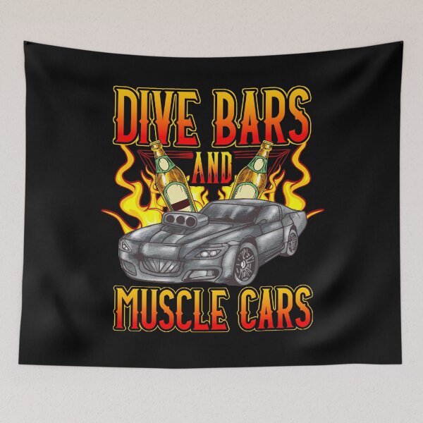 Item preview, Cool Dive Bars & Muscle Cars With Tuning Car designed and sold by UniQueensShop.