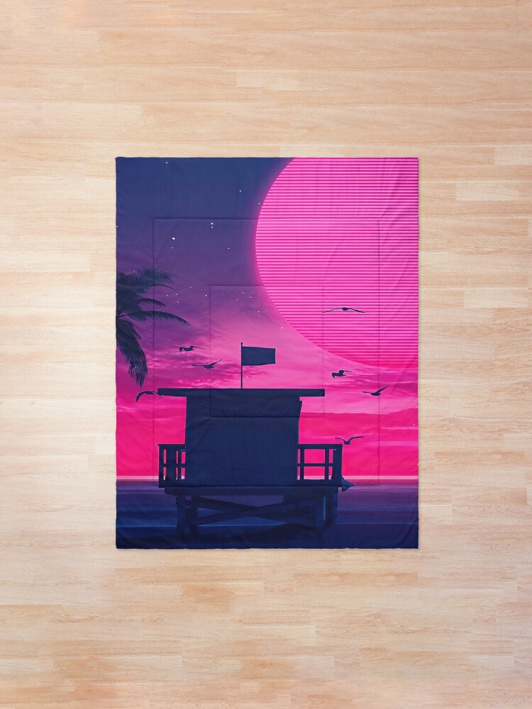 outrun sunset retro california comforter by frigamribe88 redbubble outrun sunset retro california comforter by frigamribe88 redbubble