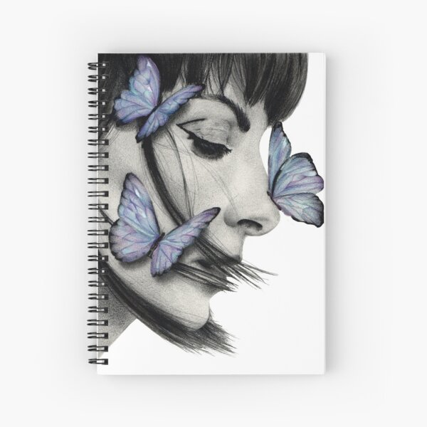 Item preview, drawing of Najwa Nimri with butterflies designed and sold by carlomgiorgia.