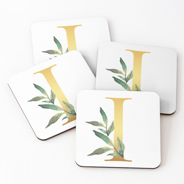 Item preview, Floral Gold Monogram I - Letter Art designed and sold by MysticMagpie.
