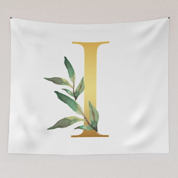 Item preview, Floral Gold Monogram I - Letter Art designed and sold by MysticMagpie.