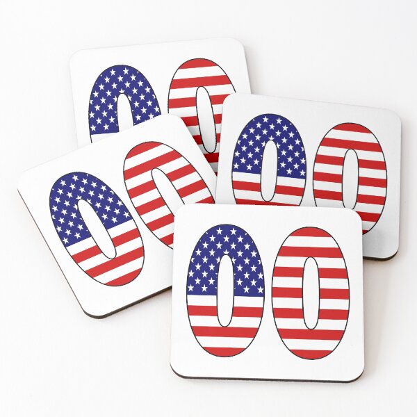 Item preview, Number 00  with USA flag on the background designed and sold by AllShirts21.