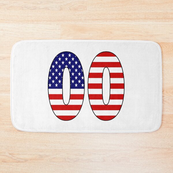 Item preview, Number 00  with USA flag on the background designed and sold by AllShirts21.