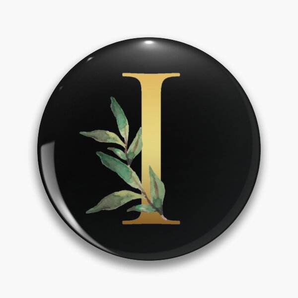 Item preview, Floral Gold Monogram I - Letter Art Black designed and sold by MysticMagpie.