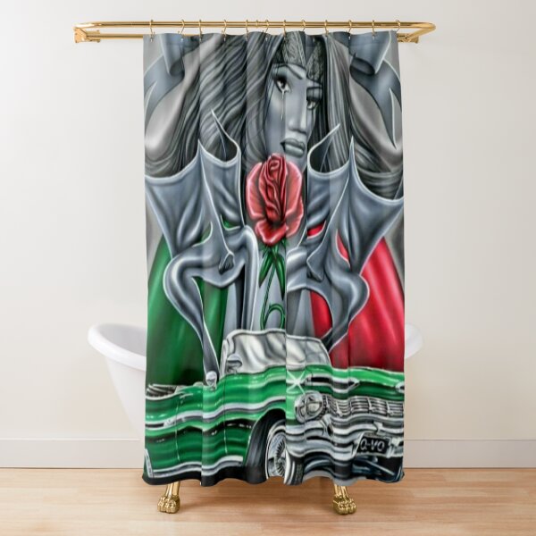 Smile now cry later, chicana Shower Curtain
