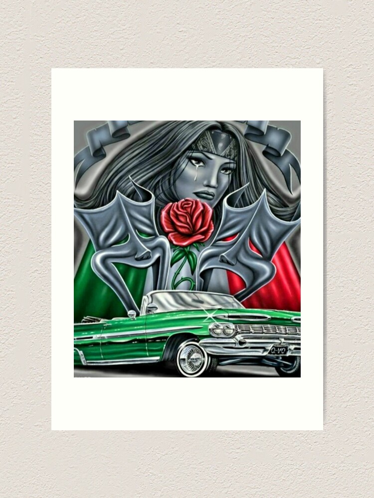 "Smile Now Cry Later, Chicana " Art Print For Sale By GetRight209 ...