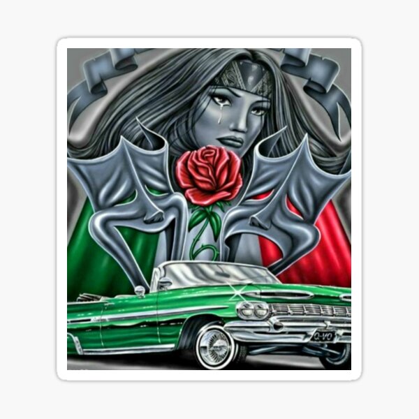 Smile now cry later, chicana Sticker